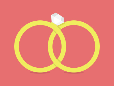 Wedding flat icon ring wedding wedding ring