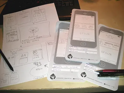 Paper Prototype app application brainstorming camera idea paper prototype speed ux
