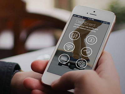 Electronic Skateboard iPhone App app buttons interface iphone mega mega inc mobile ui user interface