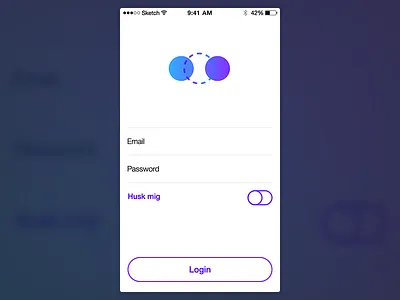 Login app input ios login simple switch textfield toggle