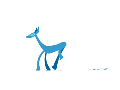 Blue Animal animation gif running