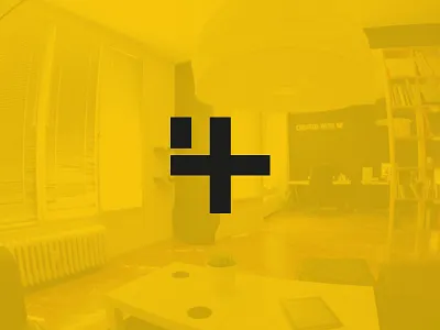 Fourplus branding four identity logo minimal plus simple symbol