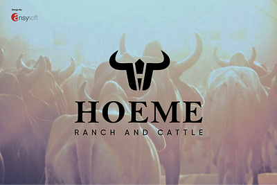 The logo named " Hoeme Ranch and Cattle" designed by Ansysoft adobeillustrator agriculturalorganization cattlegrazing conservation deerhabitat govecounty hoemeranchcattle kansasranching kansaswildlife landmanagement lesserprairiechicken logodesign prairiechickens ranchlife sustainableagriculture wildlifehabitat