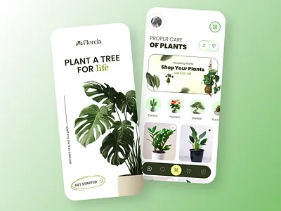 Plant Care Mobile App Design app ui creative design flowers app garden app green home plant house plant care app indoor plant care app nature plant plant care plant care app plant care mobile app plant watering app plantcare planting product design ui uiux