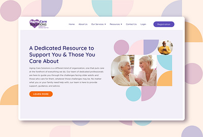 Aging Care Solutions - UX/UI Design | Web Design design figma iconography site map ui user flows user personas uxui design visual design web design wireframes