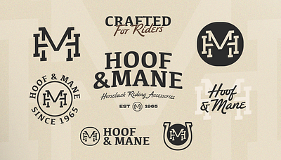 Hoof & Mane brand identity brand outdoor branding country country brand cowboy hoof horse horseback identité visuelle logo logo country mane nature outdoor outdoor logo ranch riding valley western