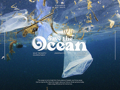 Save the Ocean environtment graphic design ocean poster savetheocean