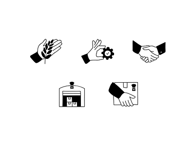 Icons agriculture agro branding combine delivery design dribbble ears of corn graphic design hand harvester icon illustration logo logotype spare part