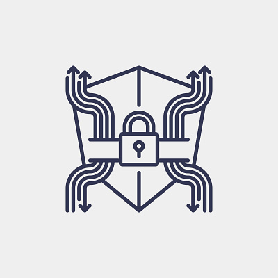 Security and Connectivity icon data design graphic design icon illustration lock logo shield tech vector