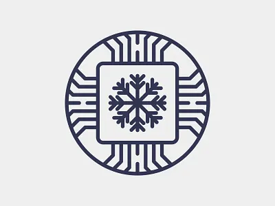 Server Cooling and Efficiency icon design graphic design icon illustration logo microchip snowflake vector