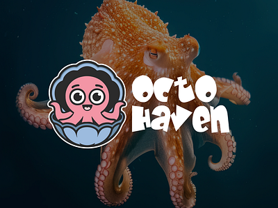 OctoHaven animal icon animal logo branding cute logo design funky font grafiko labs graphic design logo logo design mascot mascot logo minimal octopus octopus icon octopus logo playful logo premium logo sea logo simple logo