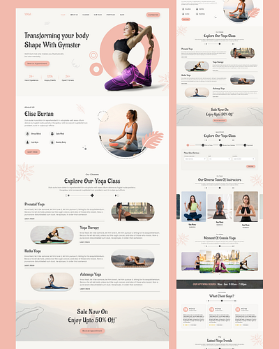 Yoga Website Lending Page ui