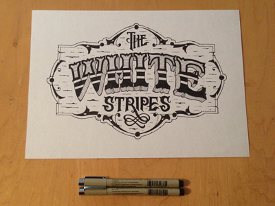 The White Stripes illustration lettering stripes type typography white