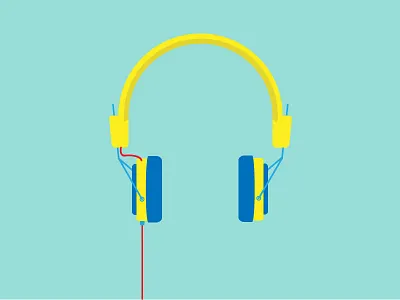 Headphones flat headphones plattan vector
