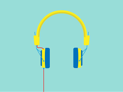 Headphones flat headphones plattan vector