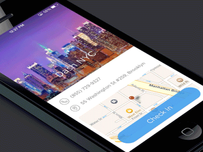 Dash Checkin Flow animation check in gif ios7 iphone mobile payment restaurant ui ux