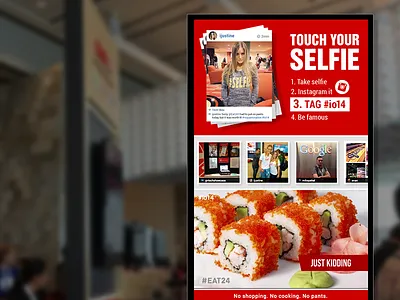 EAT24 Selfie booth for Google 1/0 booth eat food google instagram live selfie tv