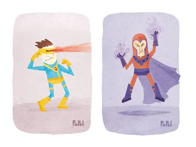Cyclops and Magneto cyclops illustration magneto marvel comics