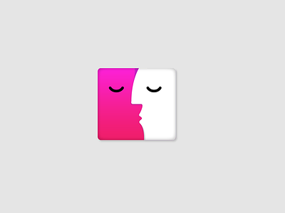 Finder In Love character finder gradient icon kiss love mac os x yosemite