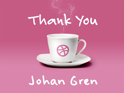 Thank You coffee coffee cup dribbble invite pink thank you