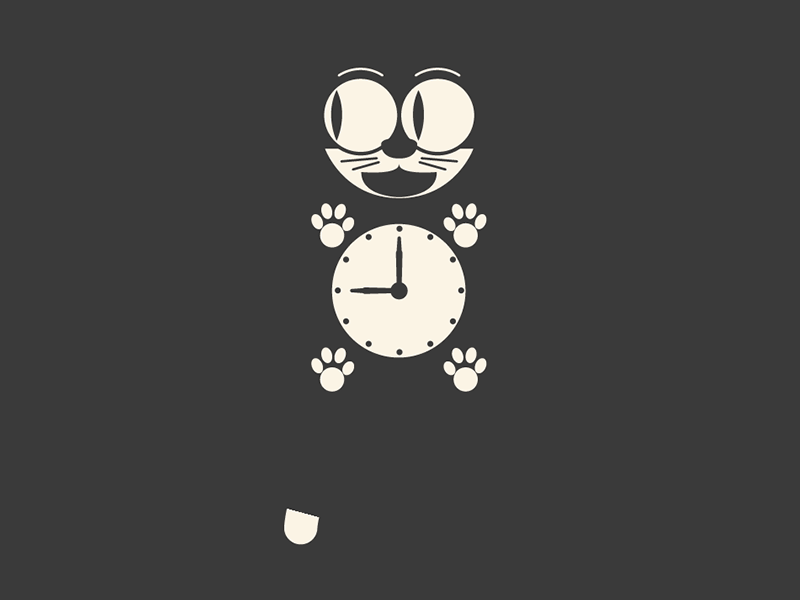 Kit-Cat Clock animation cat clock gif loop motion