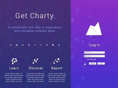 Login for Charty! charts visual data