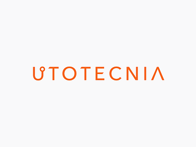 utotecnia logo brand identity logo logotype minimal techno technologic technology