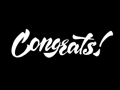 Congrats! handwriting lettering logo typography