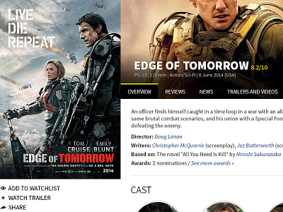 IMDb redesign design imdb layout movies redesign