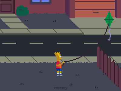 Hello, Mother Dear pixel art the simpsons tv