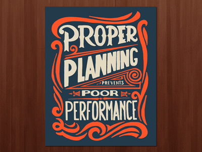 Proper Planning Print handmade lettering print prints screenprint type typography