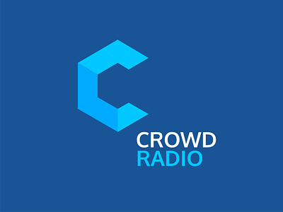 New CrowdRadio logo blue crowd logo radio re design