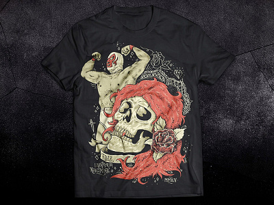 El Mexicano vs Mujeres Vampiro calavera libre lucha mexico mujeres skull tattoo tshirts vampire vampiro