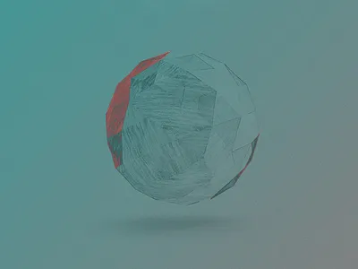 Day / Break album art c4d cinema fade geo physical poly sphere triangles