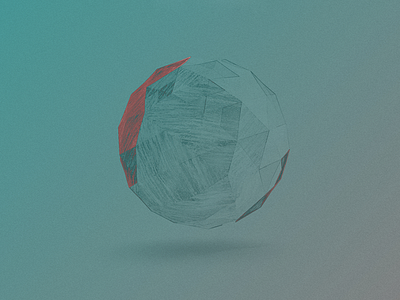 Day / Break album art c4d cinema fade geo physical poly sphere triangles