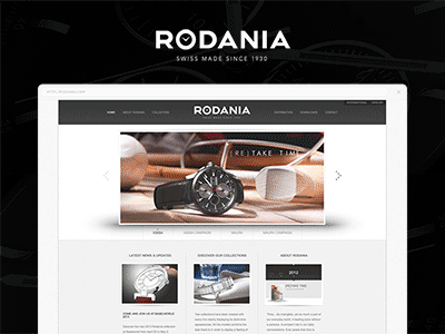 Rodania Website black minimal watches website white