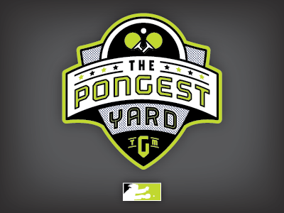 The Pongest Yard badge identity logo ping pong sports