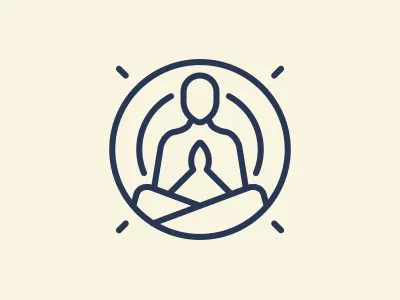 Zone Out mens health pictogram yoga zone out