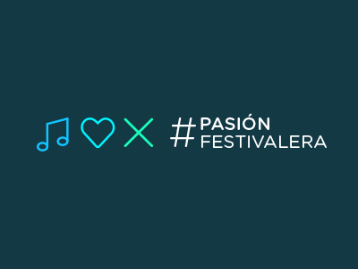 #PasiónFestivalera clean design flat graphic design logo typography