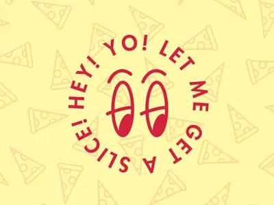 Let Me Get A Slice cheese icons illustration pizza red slice weird