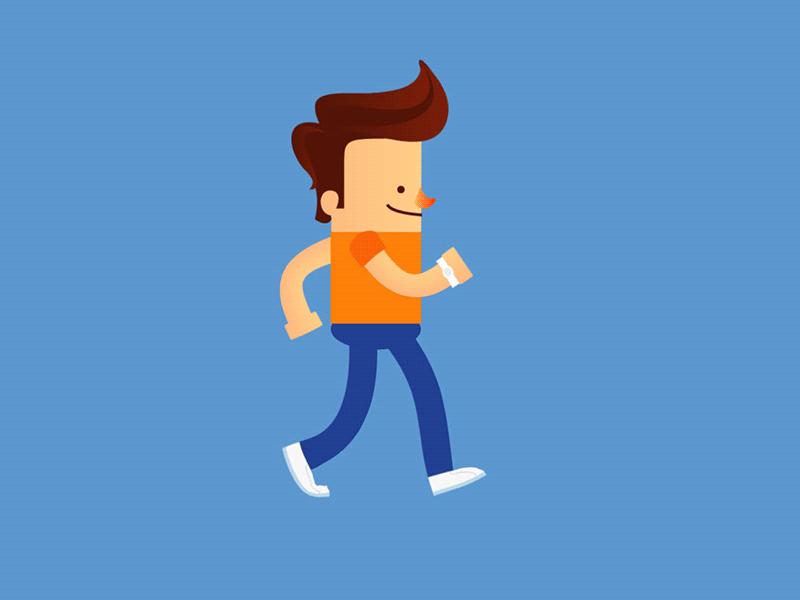 walk ae animation flat gif