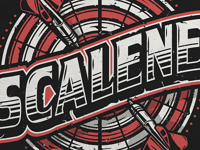 Scalene apparel bull darts eyes grunge illustration merch rock t shirt vector