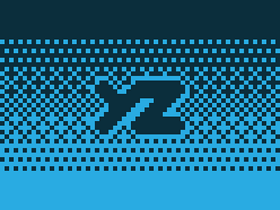 Pixel art dither logo pixel art two color