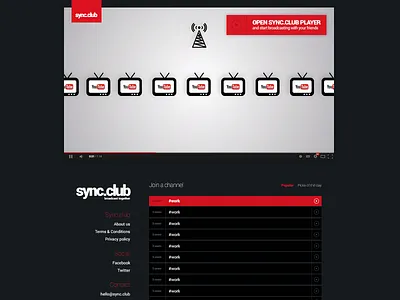 Sync.Club new landing - simplicity seems to be in app channel chat club design share sync ui ux video web youtube
