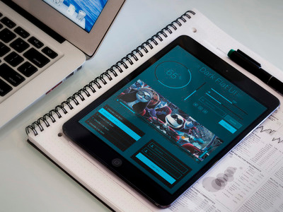 Dark Flat UI Design Presentation Mockup dark flat ui dark ui flat dark rosina tutsplus ui design uruguay ux design web elements