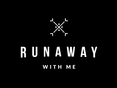 Runaway With Me black and white design lettering quote retro runaway with me saying type typeset typography vintage