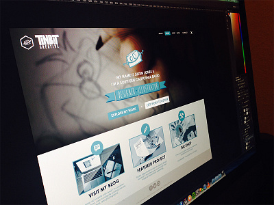 TinBot Creative - Portfolio Site blue design illustration layout lowprofile portfolio ui user interface vector web web design website