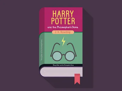 Harry potter app book character color design flat glasses harry illustration novel potter storm