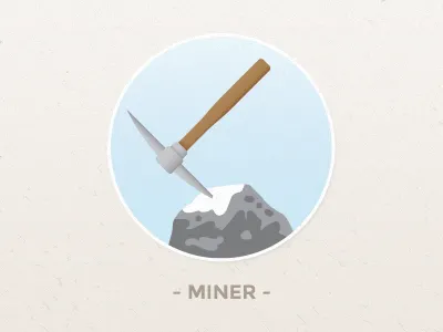 Miner illustration miner mining