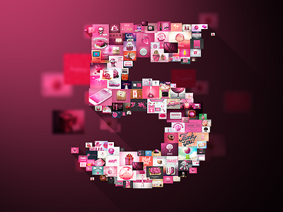 5 years "Thank you" 5 celebration dribbble is 5 years